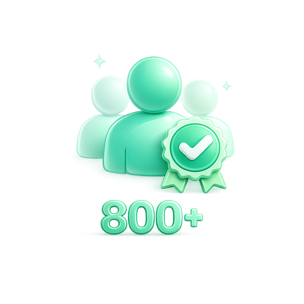 Более 800 успешных клиентов